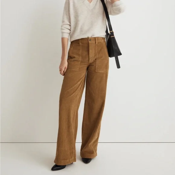 Madewell Griff Superwide-Leg Fatigue Cargo Pants in Garment-Dyed Corduroy - Picture 2 of 12